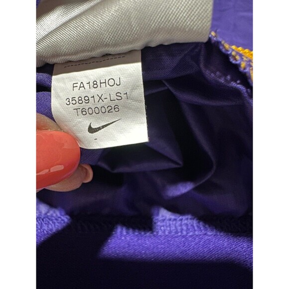 Nike LSU Tigers Dri Fit Jacket Full Zip Purple Yellow Size Small Men’s #AB15-1 - Picture 5 of 13
